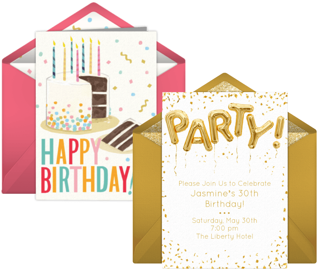 Online invitations and digital cards